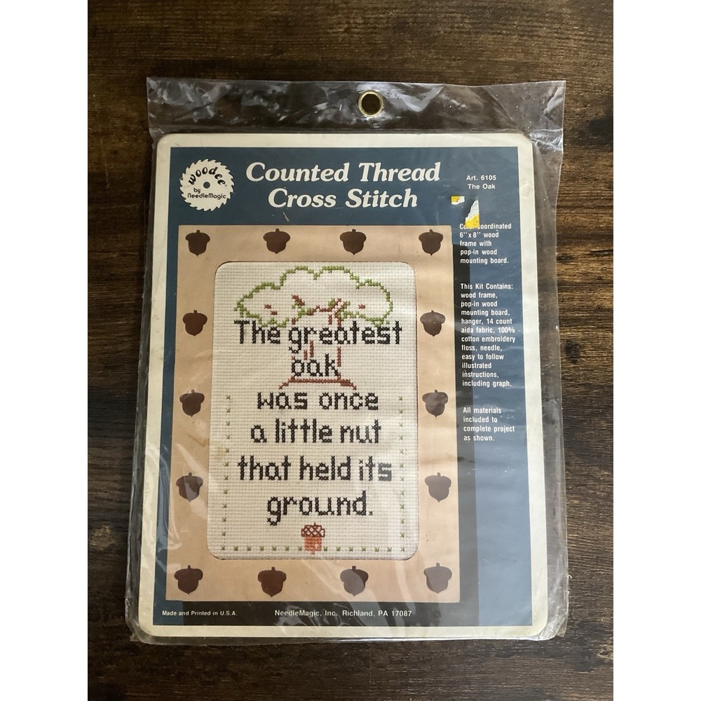 Vtg Counted Thread Cross Stitch The Greatest Oak By NeedleMagic.